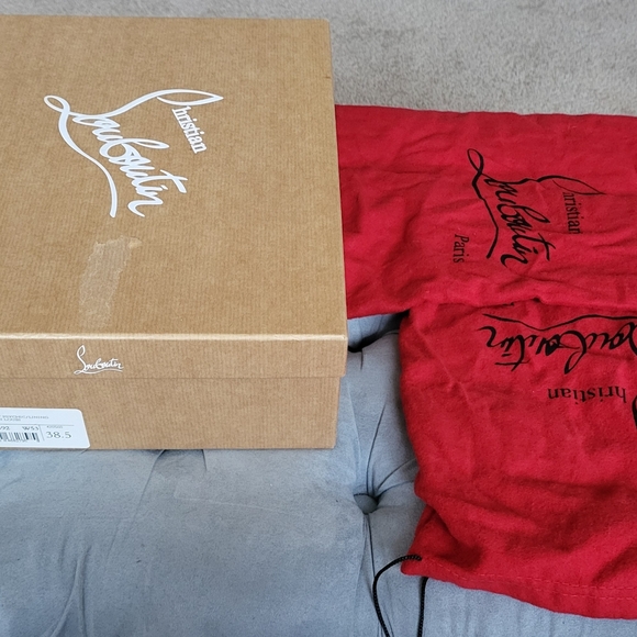 Christian Louboutin Patent Candy Apple Red Stiletto Heels - Picture 7 of 7